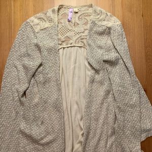 Size Small Cardigan w/ Lacey detail in the back